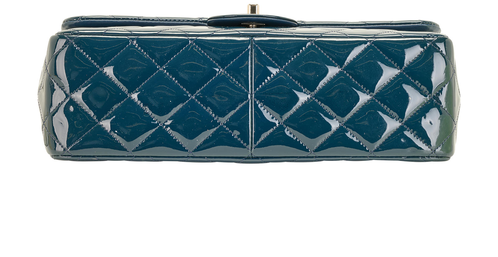 Classic Jumbo Double Flap, &pound;3,900, Handbags, Blue, Patent Leather, Top view